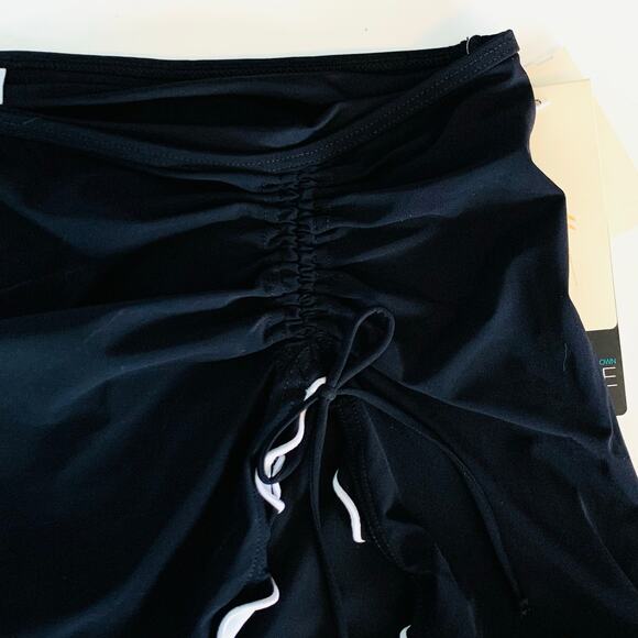 NWT Profile by Gottex Black Ruffle Edge Skirted Tankini Bottom Size 14 - Picture 3 of 6